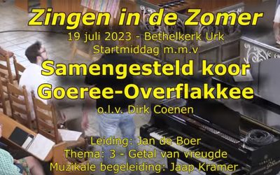 [Video] Zingen in de zomer in URK met koorleden van Goeree-Overflakkee